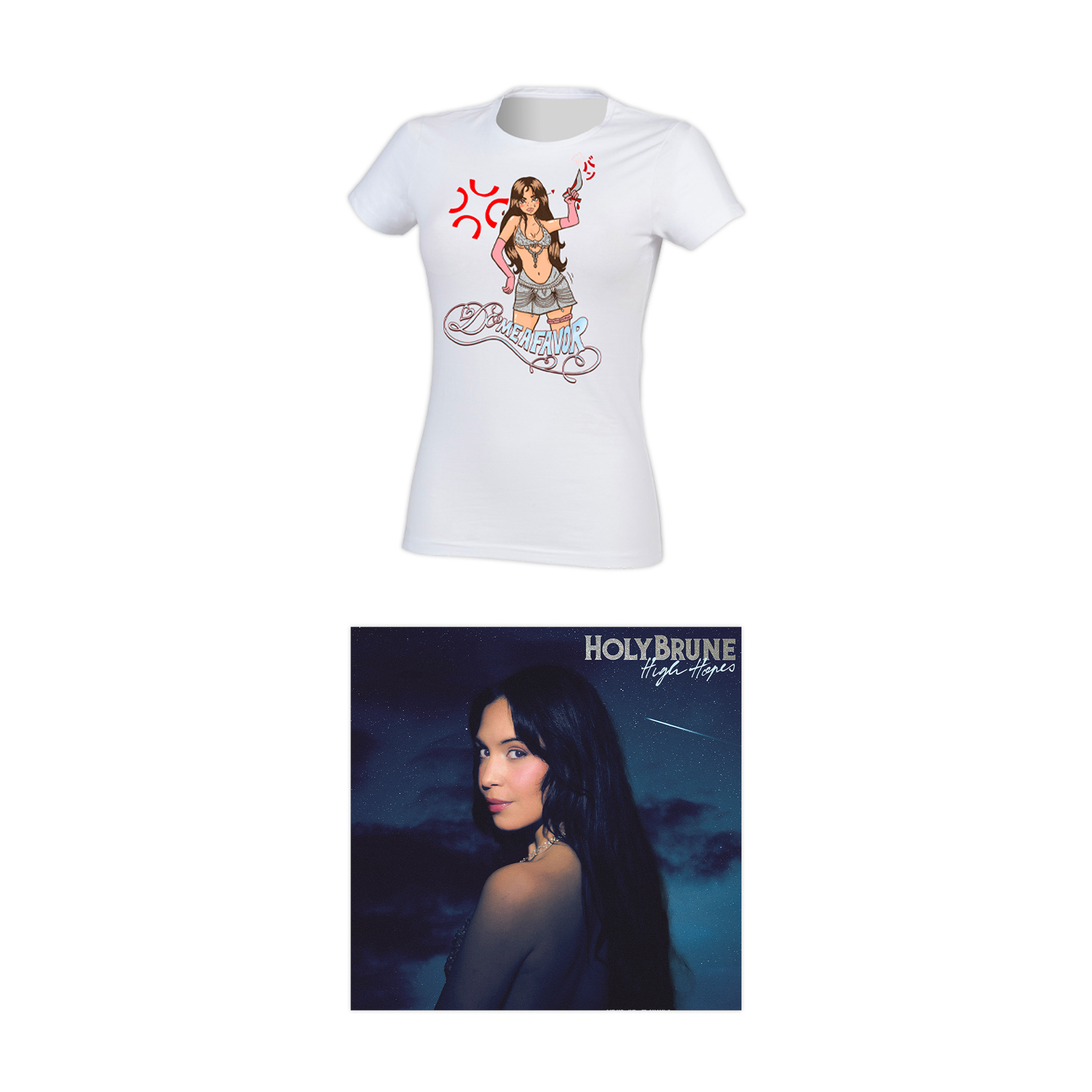 Vinyle + T-shirt femme au choix
