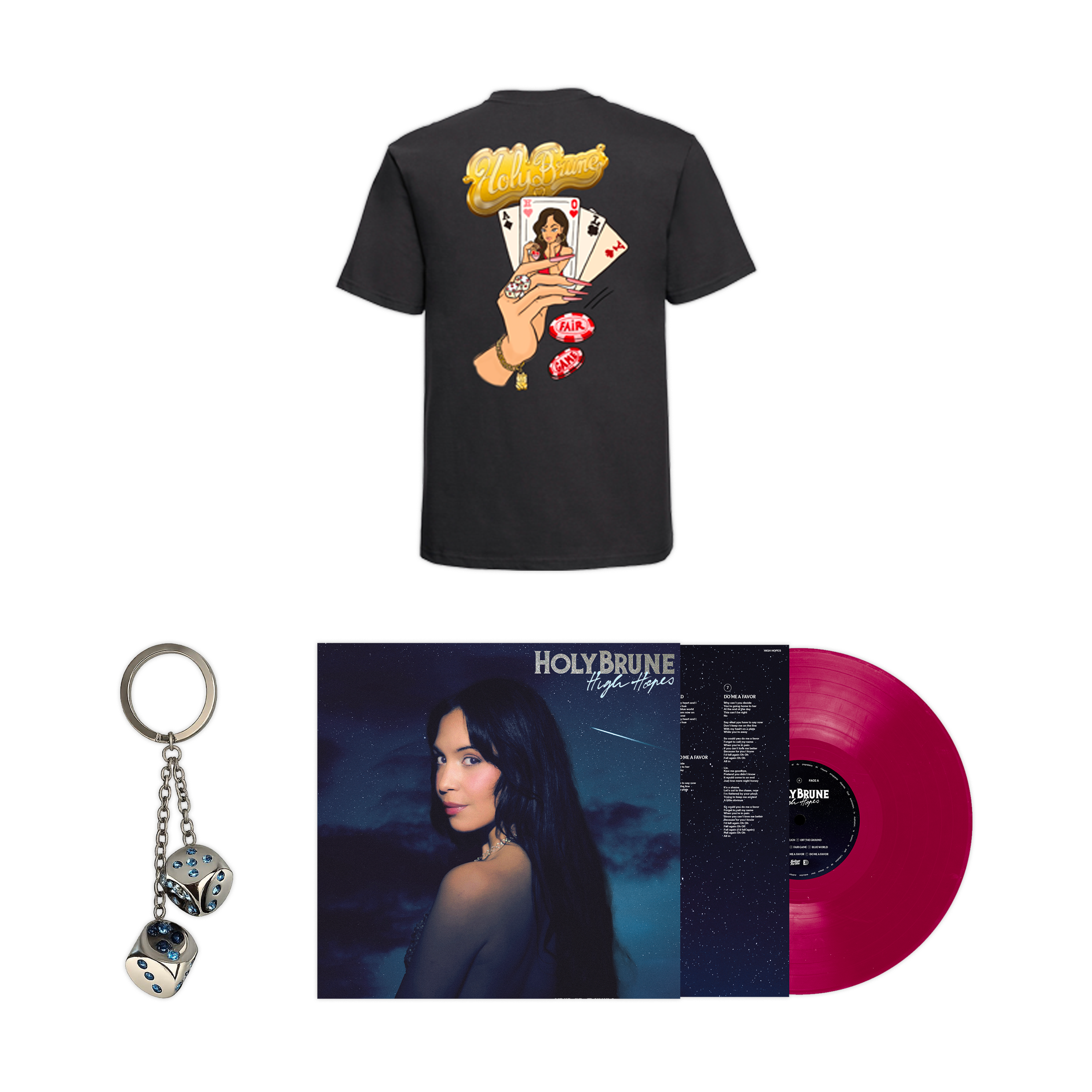 Vinyle dédicacé + Porte-clés collector limité + T-shirt unisexe au choix