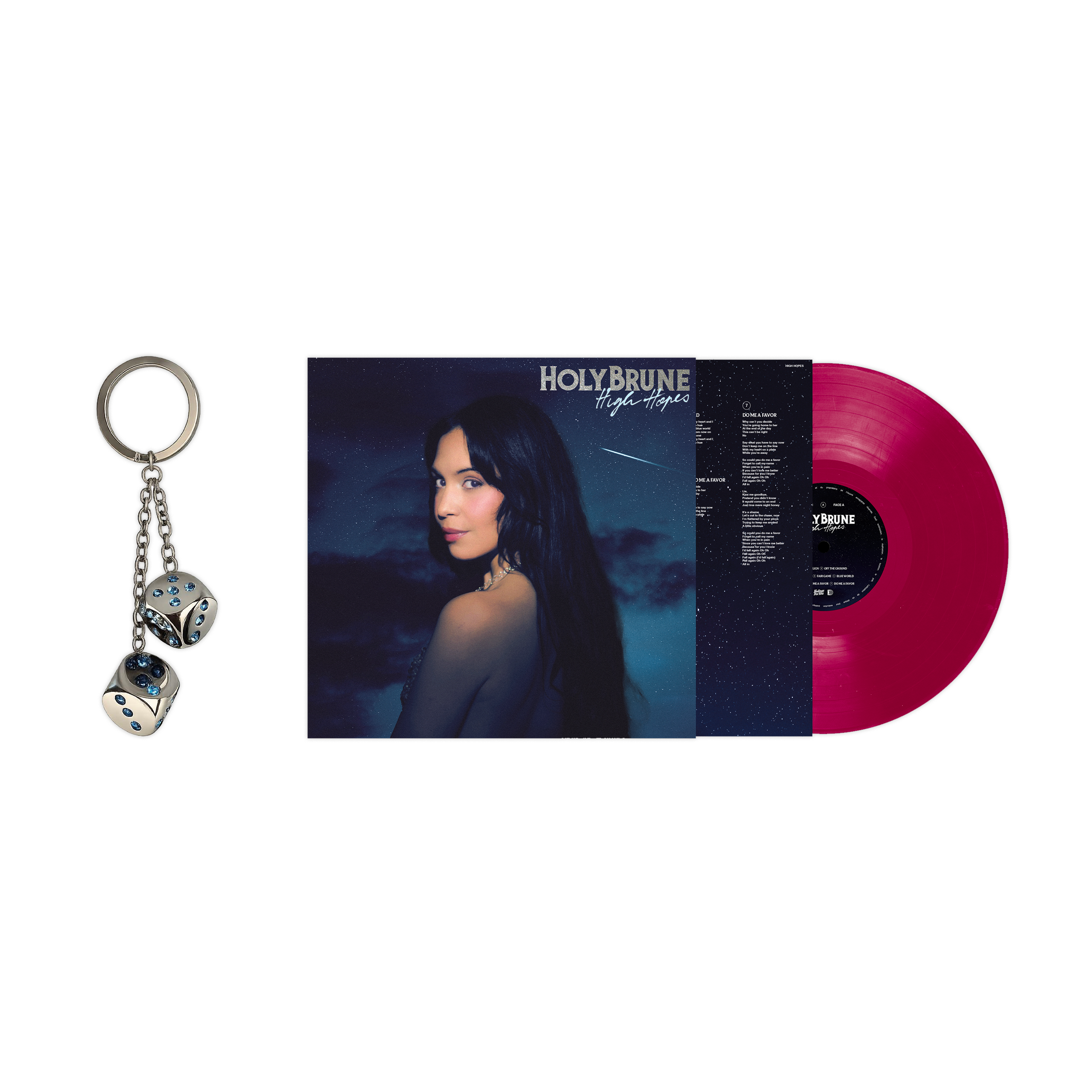 Signed vinyl + Limited edition collector's keychain