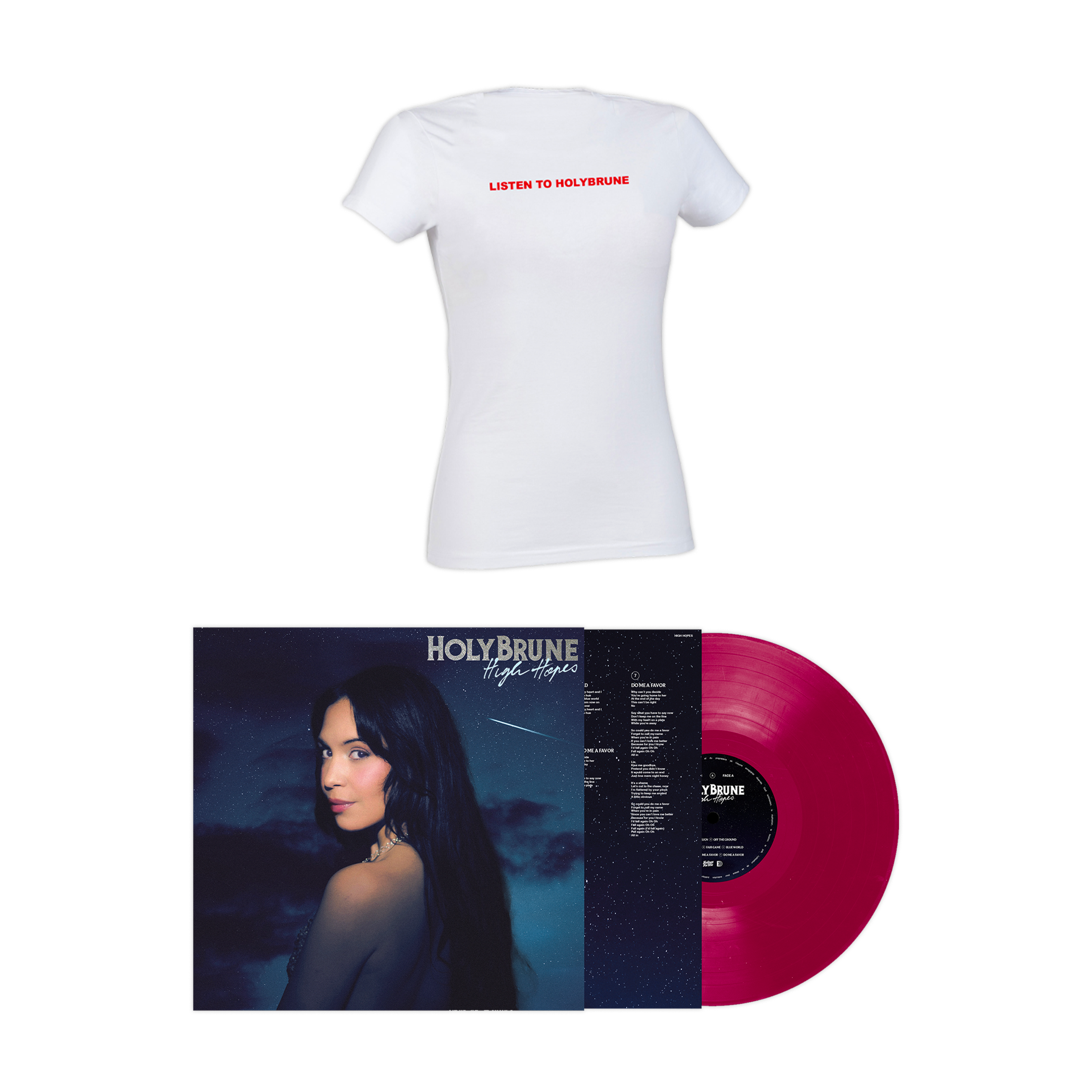 Vinyle + T-shirt femme au choix