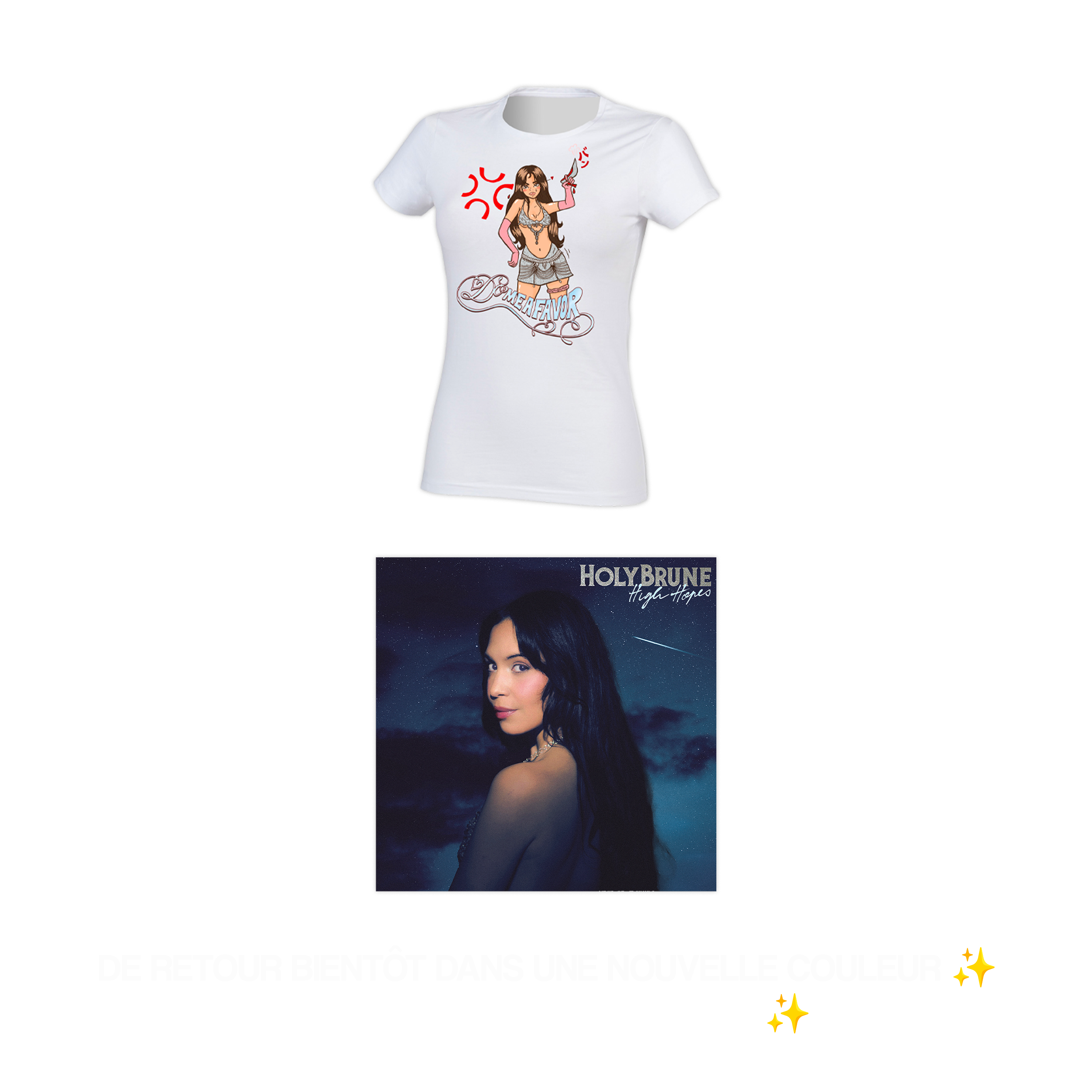 Vinyle + T-shirt femme au choix