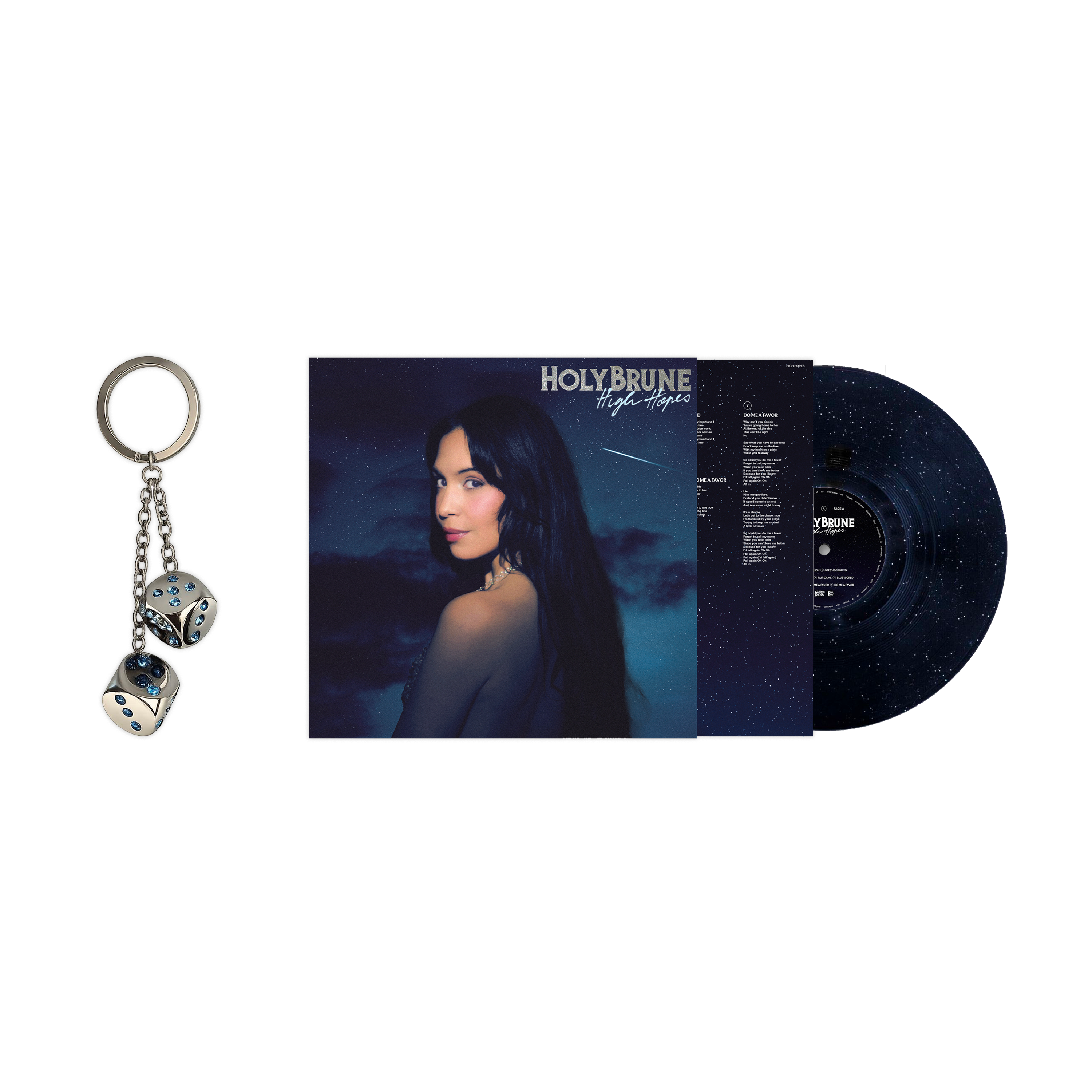 Signed vinyl + Limited edition collector's keychain