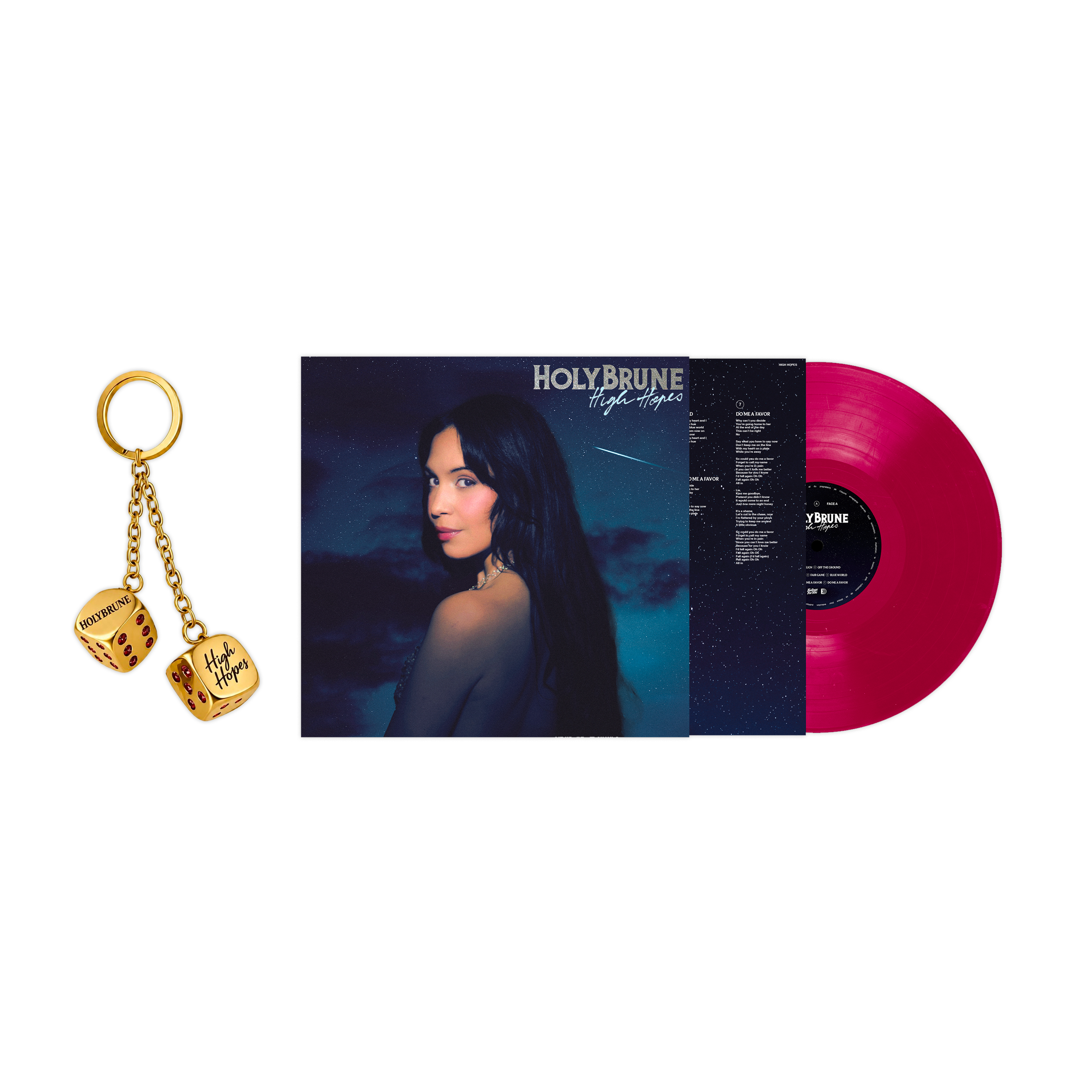 Vinyle dédicacé + Porte-clés or collector limité